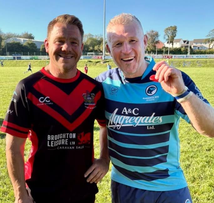 Former team mates Nick Guyer and Wyndham Williams - combined age - 86